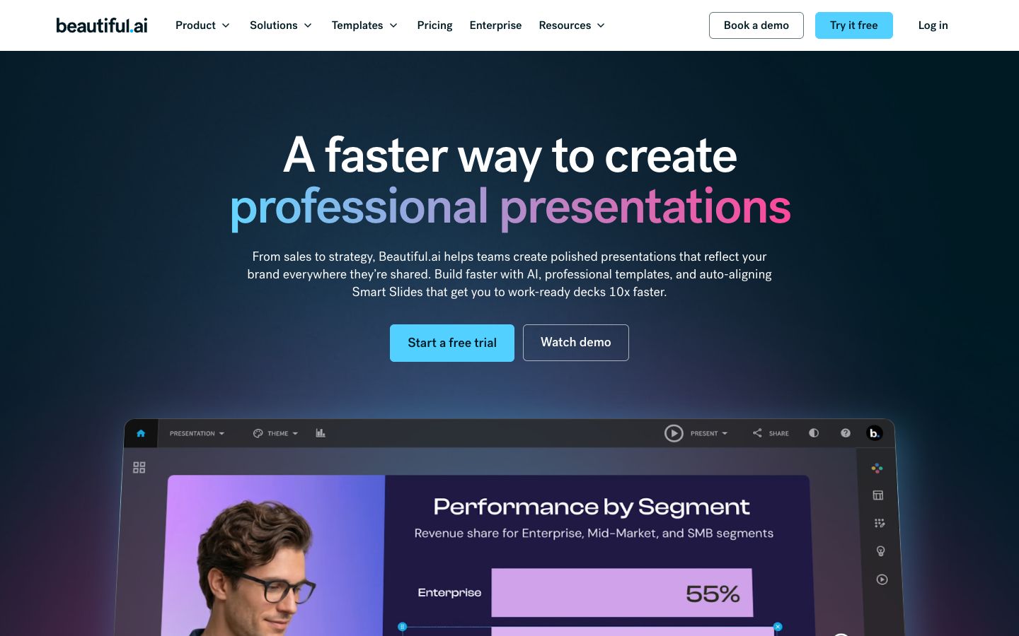 Beautiful.ai website screenshot