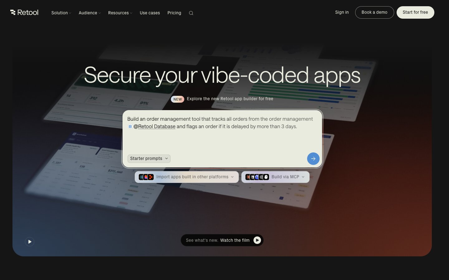 Retool website screenshot