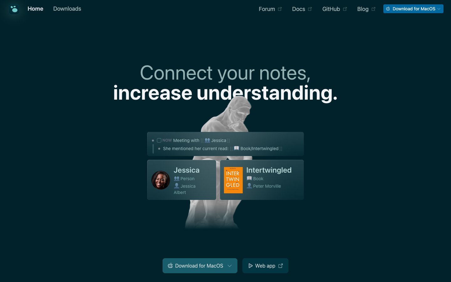 Logseq website screenshot