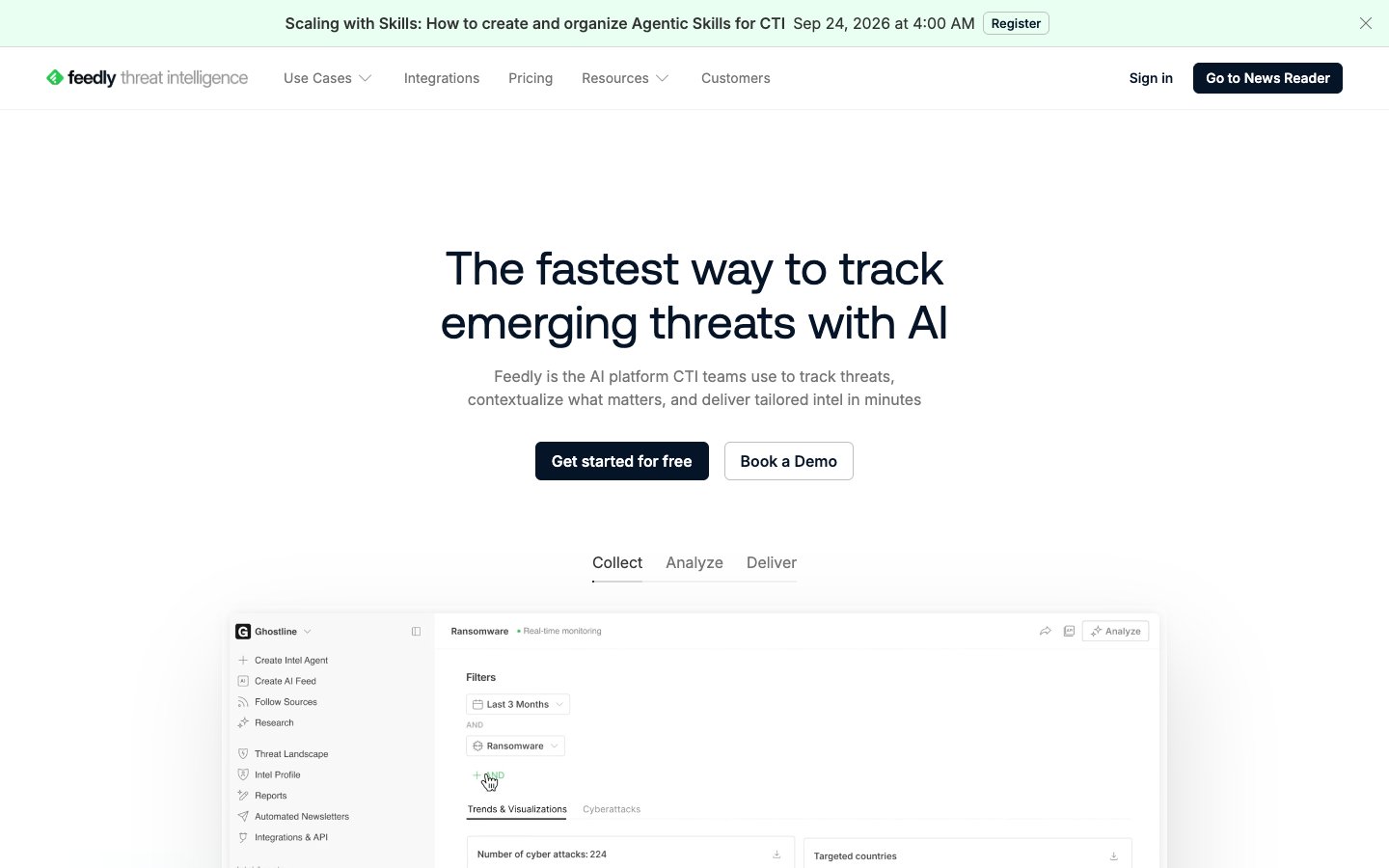 Feedly website screenshot