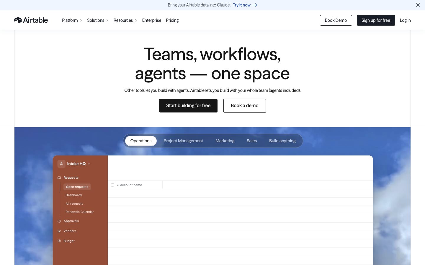 Airtable website screenshot