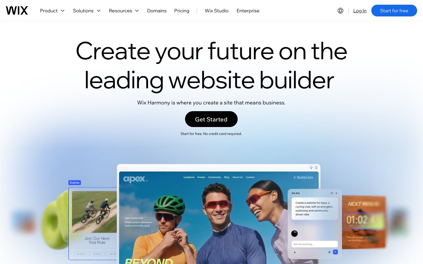 Wix website screenshot