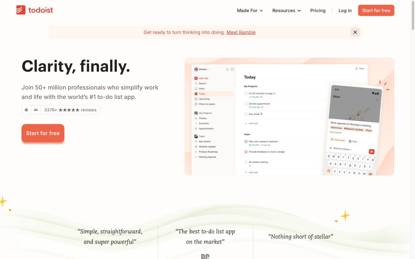 Website overview